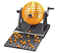 Uanqfegy Juego de Bingo con 12 Cartas y 90 Bolas numéricas, máquina de Juego Divertida para Familia, niños y Adultos, no Incluye fichas