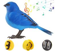 Uanqfegy Juguete eléctrico para pájaros, Juguete Interactivo para Cantar y gorjear, pájaro Robot Activado por Movimiento y Sonido para niños, Tit