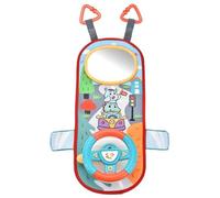 Uanqfegy Juguete para Asiento de Coche orientado hacia atrás 360°, Volante de bebé con Espejo, Luces Musicales, Sonidos de conducción para niños a Partir de 12 Meses, Asiento Trasero del Coche/Verde