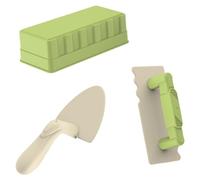 Uanqfegy Juguetes de Arena: Ladrillos de Juguete de plástico de 3 Piezas con Herramientas para Alisar, Kit de construcción de Castillos de Arena para niños
