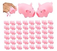 Uanqfegy Juguetes de Goma para baño de Cerdo, 50 Piezas de Mini Cerdos, Juguetes flotantes para bañera de bebé con chirrido para Halloween, Navidad, Fiesta de Animales de Granja, Estilo 1
