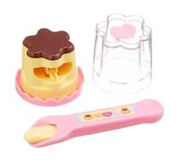 Uanqfegy Lindo Juguete de pudín retráctil de simulación con Cuchara, alimentación automática, Comida para Juego de imitación para niñas y niños