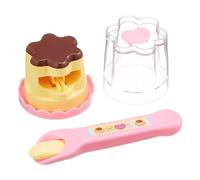 Uanqfegy Lindo Juguete de pudín retráctil de simulación con Cuchara, alimentación automática, Comida para Juego de imitación para niñas y niños