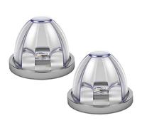 Uanqfegy Luces de posición LED de 3, 7 pulgadas con resistencia al agua IP65, 2 luces de sandía con carcasa de ABS de 12V-24V para vehículos semirremolque (blanco)