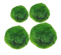 Uanqfegy Marimo Moss Balls Live, 4 Piezas de Musgo de Acuario de Varios tamaños de 0, 79 a 1, 69 Pulgadas, Planta Viva para decoración de peceras y terrarios