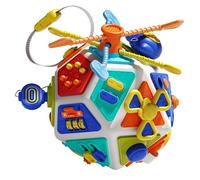 Uanqfegy Montessori Busy Board Actividad Cubo Juguete Sensorial De 22 Lados, Cubo Ocupado para Niños Pequeños Multicolor 7.2x7.2x8.39