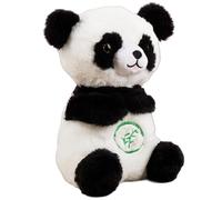 Uanqfegy Panda Plush - Peluche Realista Que se Ilumina y Respira con canción de Cuna, Alivio de la ansiedad, Panda de Peluche Relajante para niños de 5, 9 x 12, 6 Pulgadas