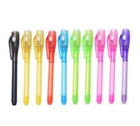 Uanqfegy Paquete de 10 bolígrafos con luz UV invisible: bolígrafos de tinta invisibles para escritura secreta, diversión para niños, proyectos creativos geniales