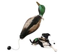 Uanqfegy Pato simulado para adiestramiento de Perros, Juguete Realista EVA Resistente a mordeduras, Resistente al Agua con Palanca de Lanzamiento