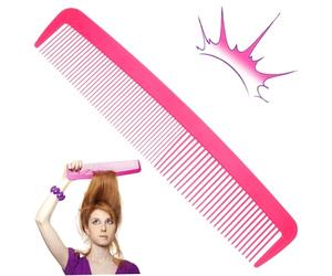 Uanqfegy Peine Gigante - Cepillo de Pelo de Comedia para Escenario, Disfraces, actuaciones y fotografías, 15 Pulgadas, Color Rojo Rosa (Accesorios de Payaso)