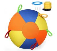 Uanqfegy Pelota de pastoreo Inflable para Razas Grandes - Juguete portátil para Mascotas con Correa de Transporte Reforzada para Perros, Caballos, Entrenamiento de Juego Activo, 10 Pulgadas