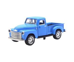 Uanqfegy Pequeño camión Azul de Juguete, camioneta de Juguete Vintage con Puerta Que se Abre, Modelo de Coche de aleación para estantería de gabinete de Escritorio