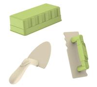 Uanqfegy Sand Toys 3 Piezas - Ladrillos de Juguete de plástico con Herramientas para Alisar, Kit de construcción de Castillos de Arena para niños y niñas