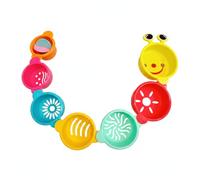Uanqfegy Tazas apilables Caterpillar de 7, Juguetes de baño para bebé, Aprendizaje temprano, reconocimiento de Color y tamaño, Juego de Agua en la bañera