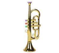 Uanqfegy Trompeta de Juguete, Instrumento para niños de plástico PP Dorado jugable - Juguete Musical Educativo con Mango cómodo