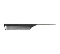 Uanratg 1 Pieza Caliente Moda Negro Peine De Dientes Finos Pinza De Plástico Y Metal Peine De Cola De Rata De Estilo De Pelo Antiestático 220X28X4Mm Herramientas De Peinado De Pelo