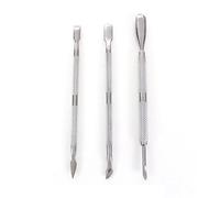 Uanratg 3Pzs Empujador removedor de cuchara de cuticula de acero inoxidable de arte de una Conjunto de pedicura de manicura