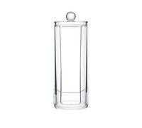 Uanratg Dispensador Redondo de Almohadillas de AlgodóN para Contenedores de Maquillaje con Tapa Dispensador de AcríLico Transparente AlgodóN