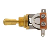 Uanratg Guitarra EléCtrica Dorada Interruptor de Palanca de 3 VíAs Interruptor Selector con Perilla de Punta de LatóN