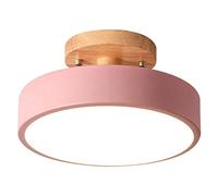 Uanratg LáMparas de Techo Modernas LED Nordic Wood Lighting Fixture Luminaria de Interior Cocina SalóN Dormitorio BañO Rosa
