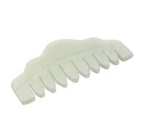 Uanratg Naturaleza Tradicional Jade Peine Masaje Spa Acupuntura Terapia de la Cabeza Tratamiento del Punto de ActivacióN en la Cabeza Gua Sha Board