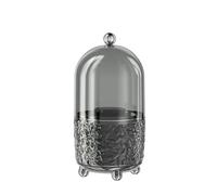 Uanratg Soporte para Brochas de Maquillaje con Tapa Contenedor para Brochas de Maquillaje Transparente Giratorio 360 una Prueba de Polvo -C