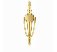 UAP Aldaba de puerta de 20,32 cm con perno delgado sólido (sin agujero) - Acabado dorado PVD con fijaciones a juego - Aldaba de puerta tradicional (PVD dorado)