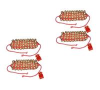 UAPAN MetalCraft Ghungroo Red Pad 5 Line, Red Pad Ghungroo 5 Line (paquete de 2 pares)