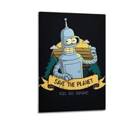 UASDIEMD Futurama - Póster decorativo de anime, 6 pósteres de pared e impresión artística moderna para decoración de dormitorio familiar, 50 x 75 cm