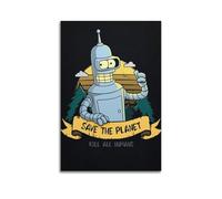 UASDIEMD Futurama - Póster decorativo de anime, 6 pósteres de pared e impresión artística moderna para decoración de dormitorio familiar, 50 x 75 cm
