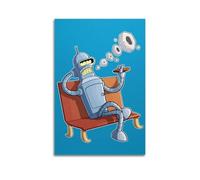 UASDIEMD Futurama - Póster decorativo de anime, lienzo para pared e impresión artística moderna, decoración de dormitorio familiar, 50 x 75 cm