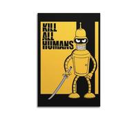 UASDIEMD Futurama - Póster decorativo de anime, lienzo para pared e impresión artística moderna, decoración de dormitorio familiar, 60 x 90 cm