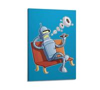 UASDIEMD Futurama - Póster decorativo de anime, lienzo para pared e impresión artística moderna para dormitorio familiar, 40 x 60 cm