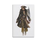 UASDIEMD Póster de la película Jack Sparrow para piratas del Caribe, póster decorativo de lienzo para pared e impresión artística moderna para decoración de dormitorio familiar, 30 x 45 cm