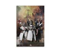 UASDIEMD Póster decorativo de caballeros templarios, lienzo para pared e impresión artística moderna para decoración de dormitorio familiar, 40 x 60 cm