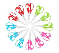Uaugulft Tijeras para niños, tijeras de seguridad para niños con cuchillas de punta roma de acero inoxidable y mango ergonómico, ideales para la escuela y aulas, 12 pulgadas, paquete de
