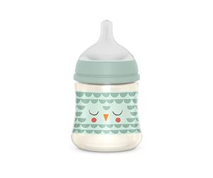 uavinex Bonhomia - Biberón de 150 ml, tetina de silicona SX Pro, válvula anticólicos, flujo lento (S), 0+ meses, verde
