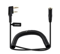 UAYESOK Adaptador de radio para auriculares, K 2 pines a 3,5 mm, cable Walkie Talkie, adaptador de audio, compatible con Baofeng UV5R 888S Kenwood TK-3501 TK-3701 Quansheng para radio bidireccional