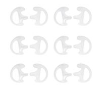 UAYESOK Almohadillas de repuesto de silicona suave para Motorola Kenwood, radio bidireccional, tubo de bobina acústica, Walkie Talkie Covert (mediano, 6, blanco)