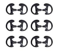 UAYESOK Almohadillas de repuesto de silicona suave para Motorola Kenwood, radio bidireccional, tubo de bobina acústica, walkie talkie (6 pares medianos) (negro)