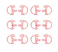 UAYESOK Almohadillas de repuesto de silicona suave para Motorola Kenwood, radio bidireccional, tubo de bobina acústica, walkie talkie Covert, auriculares (pequeño x 6, rosa 2)
