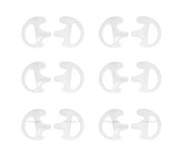 UAYESOK Almohadillas de repuesto de silicona suave para Motorola Kenwood, radio bidireccional, tubo de bobina acústica, walkie talkie (6 pares pequeños) (blanco)