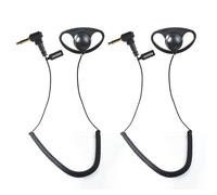 UAYESOK Auricular de 3,5 mm, solo escucha en forma de D, auricular de radio de un solo pin, recibe solo auriculares jack de 3,5 mm para Motorola Hytera Kenwood Security Police Ham transceptores de