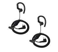 UAYESOK Auricular de Radio bidireccional en Forma de G, Auriculares de vigilancia policial con micrófono PTT Compatible con Motorola 2 Pin CP040 CP140 DP1400 Hytera Midland (2 Piezas)