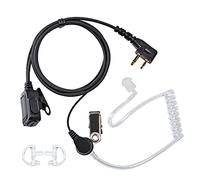 UAYESOK Auricular de radio de 2 pines con micrófono PTT y auriculares suaves para Midland G7 G7PRO G8 G9 G5 G6 XT60 XT70 M24 M48 GXT550 GXT650 Alan39 Alan42 PMR446 Seguridad Walkie Talkie