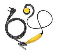 UAYESOK Auricular de radio de 2 pines, en forma de G, con micrófono PTT para Kenwood Protalk TK-3401 TK-3501 TK-3701 Baofeng UV-5R BF-888S Retevis RT24 Esynic Security Radio de 2 vías (amarillo)