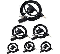UAYESOK Auricular de radio de 2 vías en forma de D para Motorola Talkabout Walkie Talkie T200 T200TP T260 T402 T460 T465 T600 T800 T6500 MC220R MR350R MS350R MJ270R (paquete de 6)