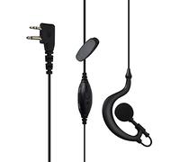 UAYESOK Auricular de Seguridad policial, en Forma de G, 2 Pines, micrófono VOX/PTT en línea, micrófono para Midland G6 G7 G7Pro G9 GXT550 Alan42 Alan52, Walkie Talkie, Radio de 2 vías
