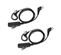 UAYESOK Auricular de vigilancia policial con Walkie Talkie en Forma de G con micrófono PTT para 2 Pines Motorola CP040 CP140 DP1400 CP200 GP300 Hytera Midland Radio de 2 vías （Paquete de 2）