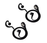 UAYESOK Auriculares con Forma de G para Seguridad policial y walkie Talkie con micrófono PTT para Radio bidireccional Motorola CP040 CP140 Hytera Midland de 2 Pines (Paquete de 2)